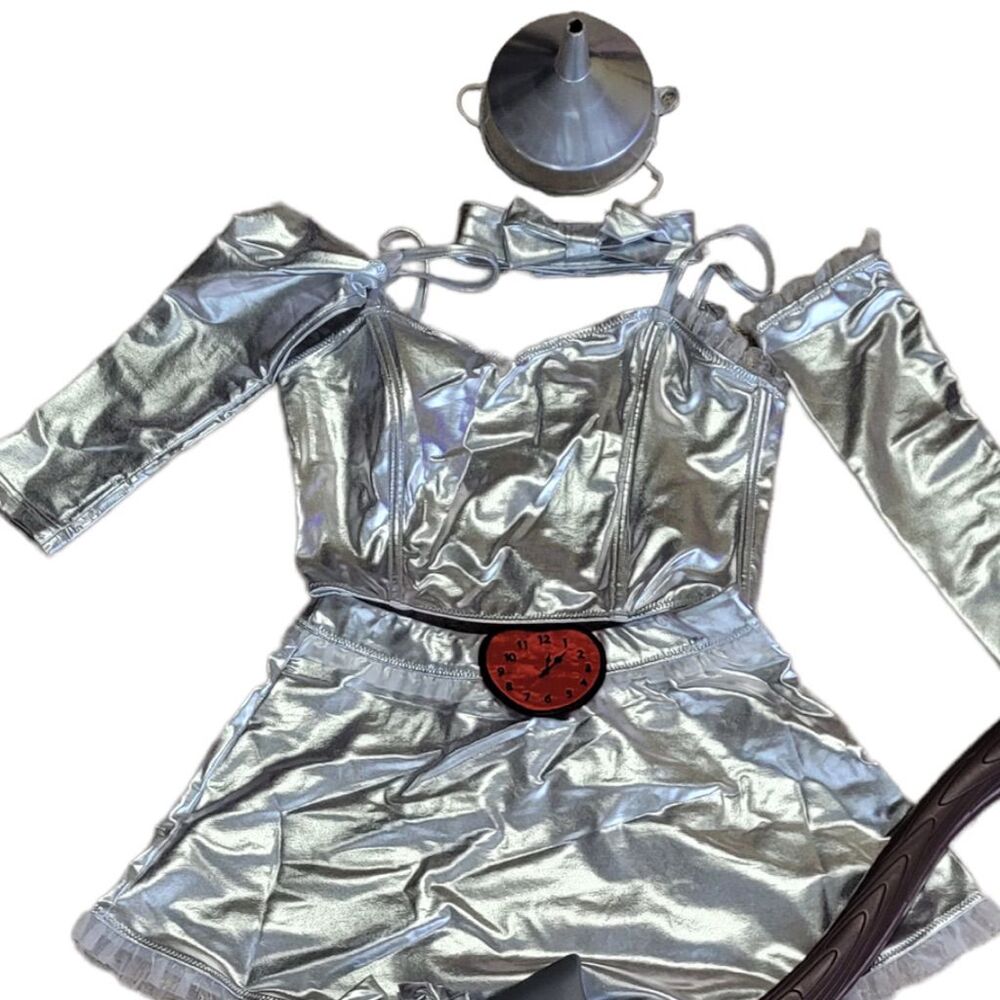 New Trickz N' Treatz Have A Heart Tin Woman Costume Wizard of Oz Juniors Small